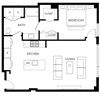1x1 932 sqft with island kitchen, two closets. The A4 does not have a patio.